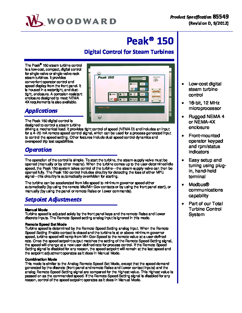 First Page Image of 9905-867 Peak 150 Overview.pdf